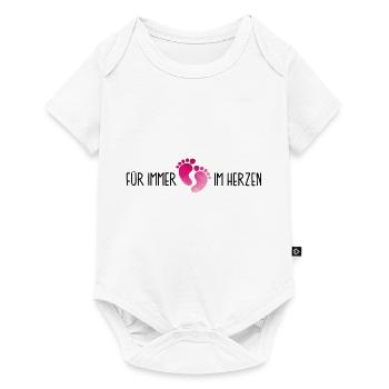verstorbene Tochter Liebe Herz Trauer Abschied Tod - Baby Premium Kurzarmbody - Weiß - Vorne
