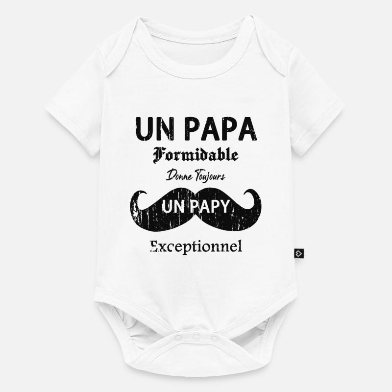 Papa Formidable donne toujours un Papy Pépé - Body à manches courtes Premium Bébé - blanc