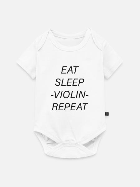 Violine violin - Baby Premium Kurzarmbody - Weiß