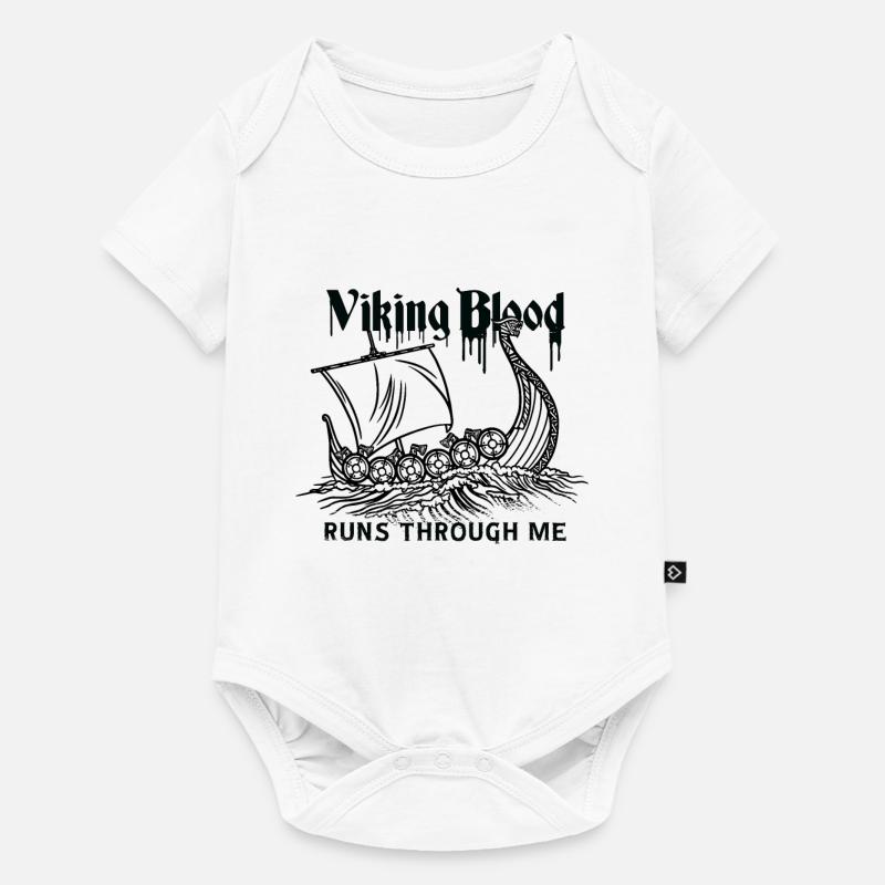 Viking Blood Runs through me, Vikings, Vikings - Body à manches courtes Premium Bébé - blanc