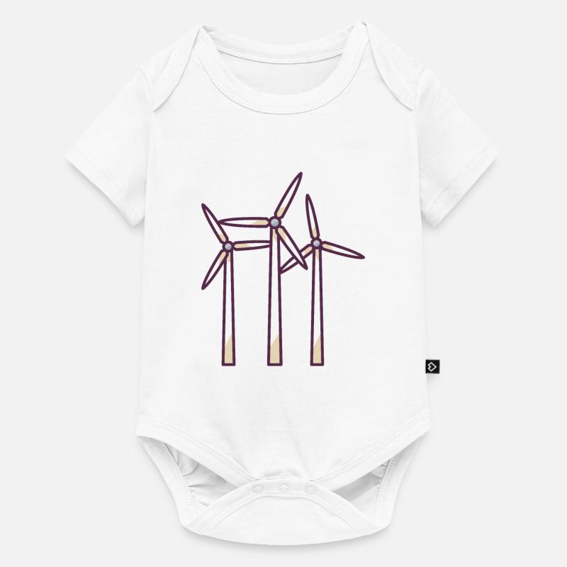 L'énergie éolienne - Body à manches courtes Premium Bébé - blanc