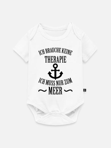 Meer Schiff Anker See Norddeutsch Spruch Geschenk - Baby Premium Kurzarmbody - Weiß