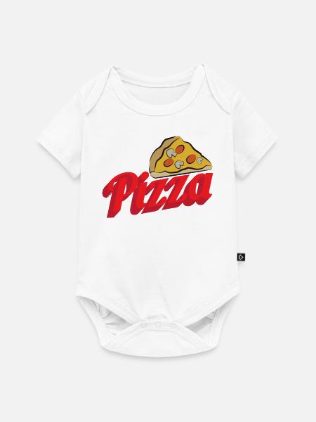 Pizza - Baby Premium Kurzarmbody - Weiß