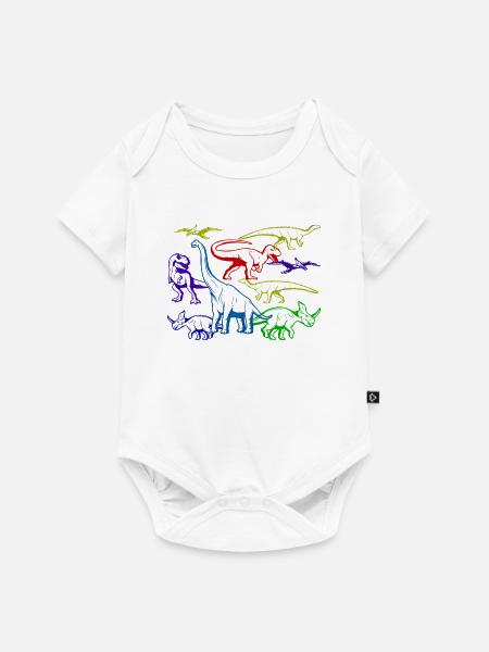 Dino-Modelle - Baby Premium Kurzarmbody - Weiß