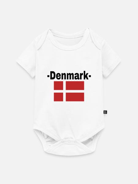 Dänemark - Baby Premium Kurzarmbody - Weiß