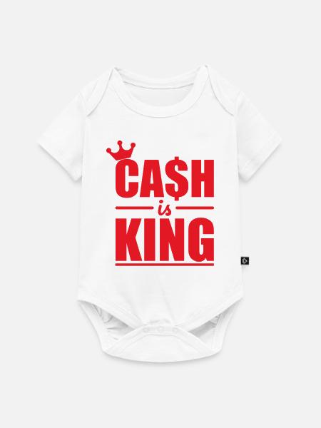 Cash King - Baby Premium Kurzarmbody - Weiß