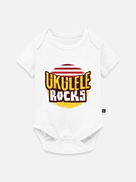 Ukulele - Baby Premium Kurzarmbody - Weiß