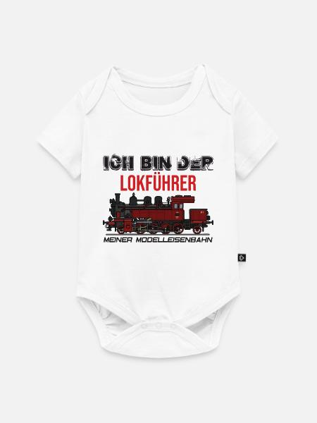 Eisenbahn Lokführer Lokomotive Modellbahn - Baby Premium Kurzarmbody - Weiß