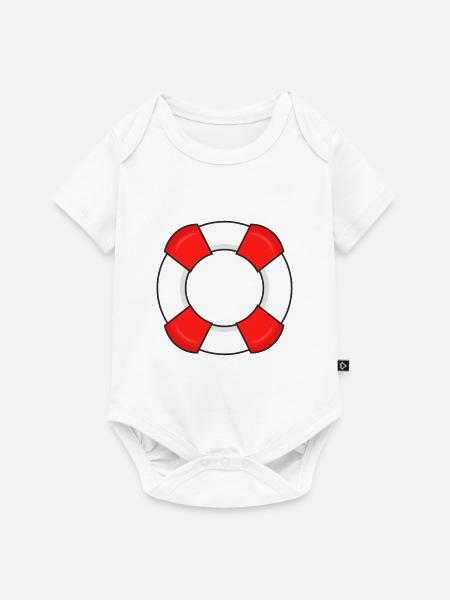 Rettungsring - Baby Premium Kurzarmbody - Weiß