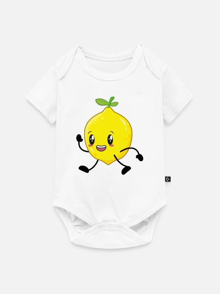 Zitrone - Baby Premium Kurzarmbody - Weiß