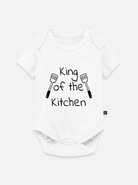 King of the Kitchen/Küchenchef - Baby Premium Kurzarmbody - Weiß