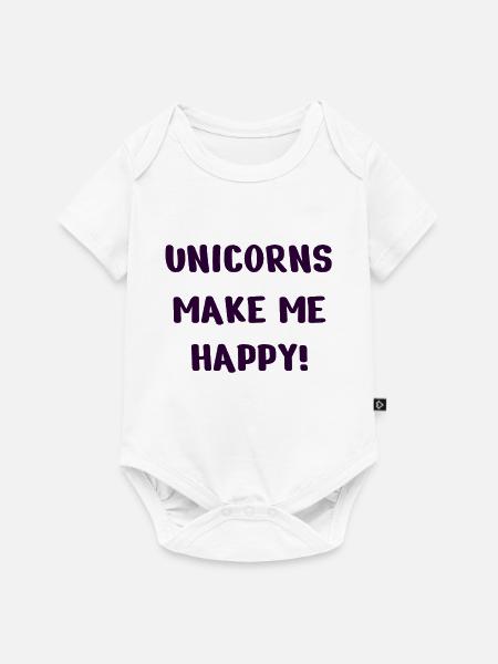 Einhorn Spruch - Baby Premium Kurzarmbody - Weiß