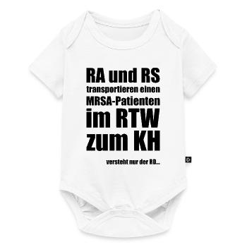 Rettungsdienst Notfallsanitäter Spruch - Baby Premium Kurzarmbody - Weiß - Vorne