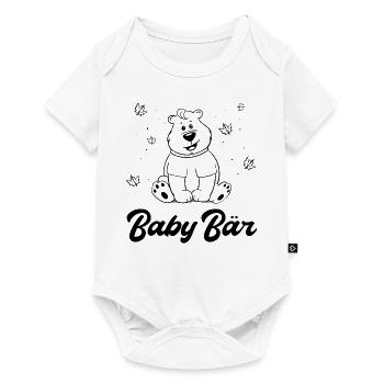 Baby Bär Papa Bär Partnerlook - Baby Premium Kurzarmbody - Weiß - Vorne