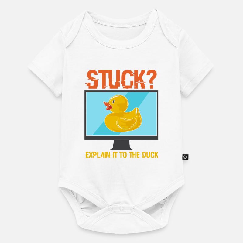 PROGRAMMING: Explain It To The Duck - Baby Premium short-sleeve bodysuit - white