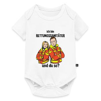 Ich bin Rettungssanitäter Rettungsdienst - Baby Premium Kurzarmbody - Weiß - Vorne