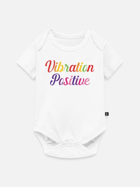 T-Shirt positive Vibration. - Baby Premium Kurzarmbody - Weiß