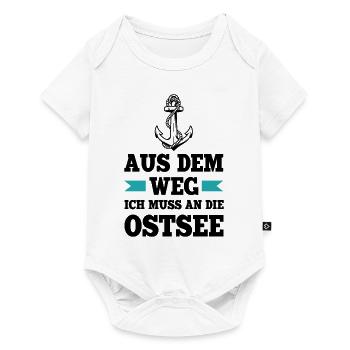 Urlaub Aus Dem Weg Ich Muss An Die Ostsee Strand A - Baby Premium Kurzarmbody - Weiß - Vorne