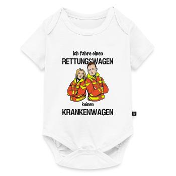 Ich fahre Rettungswagen keinen Krankenwagen - Baby Premium Kurzarmbody - Weiß - Vorne