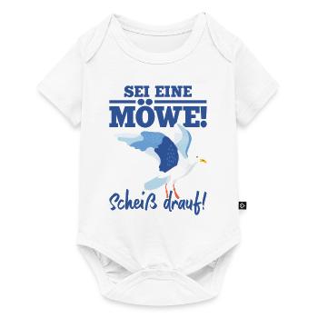 Ostsee Sei Eine Möwe Scheiß Drauf Moin Urlaub Küst - Baby Premium Kurzarmbody - Weiß - Vorne