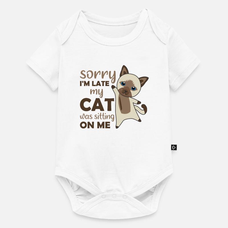 Chat Chat Chat Rigolo rigolo - Body à manches courtes Premium Bébé - blanc