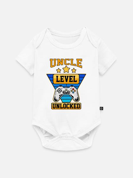 Onkel Level Freigeschaltet - Baby Premium Kurzarmbody - Weiß