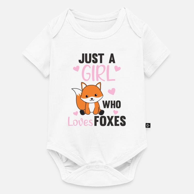 Nur ein Mädchen das Füchse liebt Fuchs - Baby Premium Kurzarmbody - Weiß