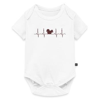 Squirrel Heartbeat - Baby Premium short-sleeve bodysuit - white - Front