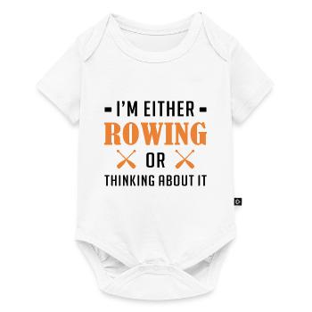 Rowing Rowing Rowing Rowing Rowing Rowing Water Sports Rowing - Baby Premium short-sleeve bodysuit - white - Front