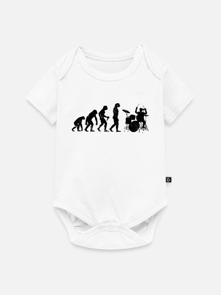 Evolution Schlagzeug - Baby Premium Kurzarmbody - Weiß
