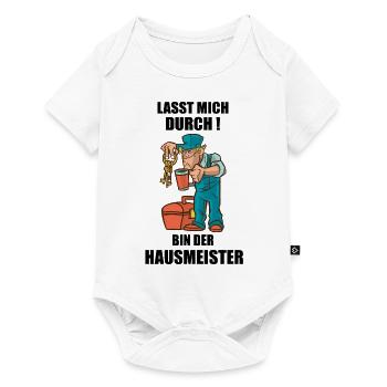 Hausmeister Spruch Geschenk - Baby Premium Kurzarmbody - Weiß - Vorne