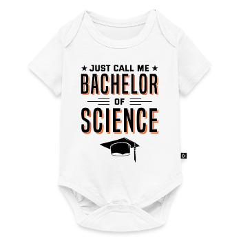Diplôme Just Call Me Bachelor Of Science Univers - Body à manches courtes Premium Bébé - blanc - Devant