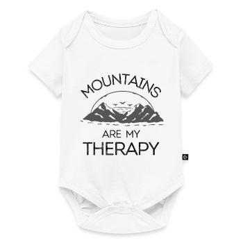 Les montagnes sont ma thérapie - Body à manches courtes Premium Bébé - blanc - Devant
