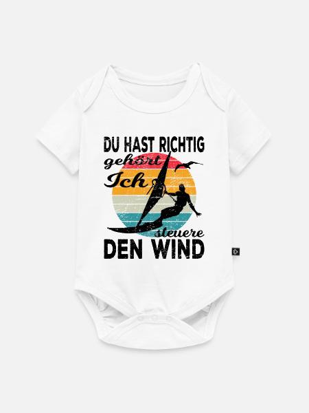 Windsurfen - Baby Premium Kurzarmbody - Weiß