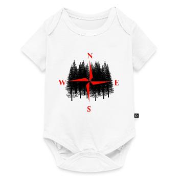 Forest Nature Wilderness Expedition Hiking Direction - Baby Premium short-sleeve bodysuit - white - Front