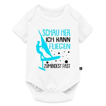 Windsurfen mit Foil Foilsurfen - Baby Premium Kurzarmbody - Weiß - Vorne