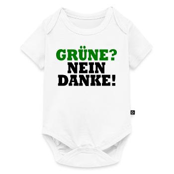 grüne nein danke - Baby Premium Kurzarmbody - Weiß - Vorne
