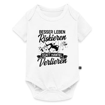 Wakeboard Besser Leben Riskieren Statt Hantel Verl - Baby Premium Kurzarmbody - Weiß - Vorne