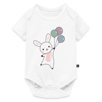 flies balloons top cute animals for children - Baby Premium short-sleeve bodysuit - white - Front