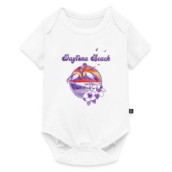 Retro Daytona Beach Florida Künstlerischer Urlaub - Baby Premium Kurzarmbody - Weiß - Vorne