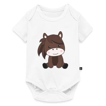 Horse sweet pony horses rider children - Baby Premium short-sleeve bodysuit - white - Front