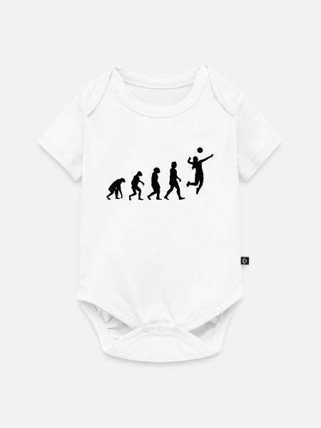 Volleyball Evolution Volleyballspieler - Baby Premium Kurzarmbody - Weiß