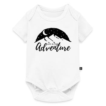 life is for adventure - Baby Premium short-sleeve bodysuit - white - Front