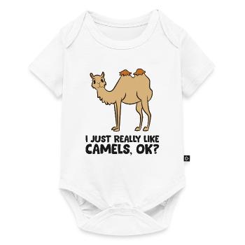 Amoureux du chameau J’aime les chameaux tout simplement beaucoup - Body à manches courtes Premium Bébé - blanc - Devant