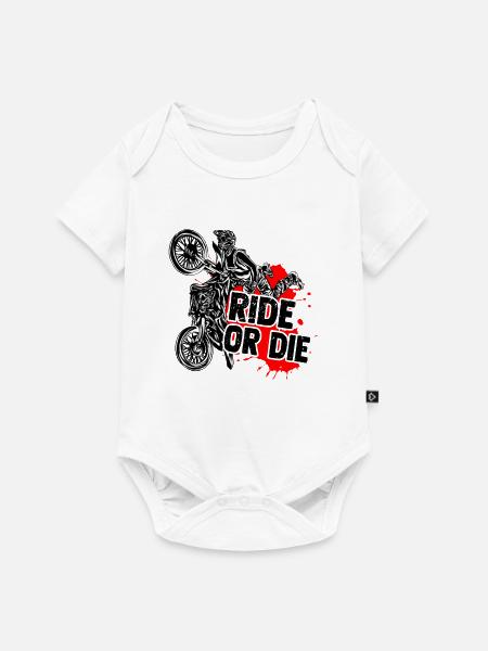 Motocross - Baby Premium Kurzarmbody - Weiß