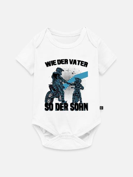 Motocross - Baby Premium Kurzarmbody - Weiß
