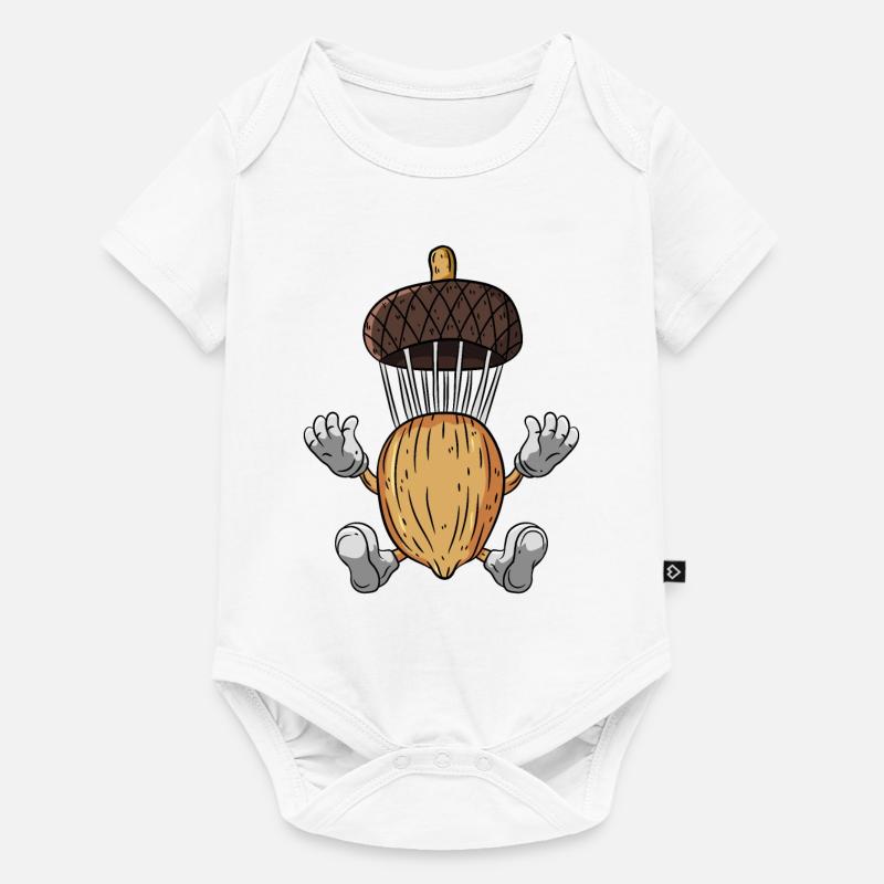 Fallschirm Eichel Eiche Baum - Baby Premium Kurzarmbody - Weiß
