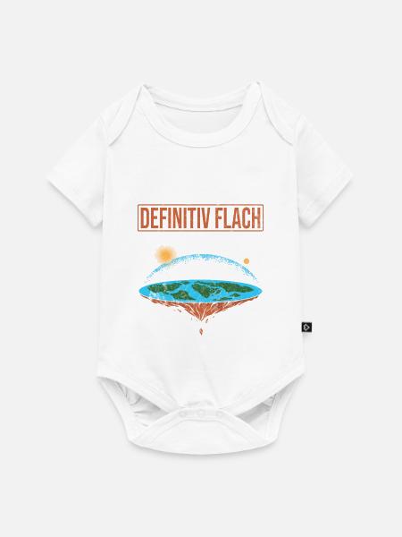 Flat Earth - Baby Premium Kurzarmbody - Weiß