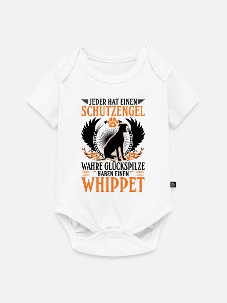 Whippet Schutzengel Windhund Sighthound - Baby Premium Kurzarmbody - Weiß