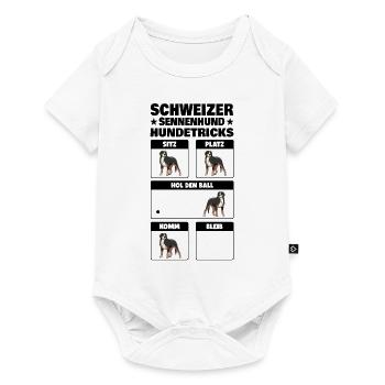 Großer Schweizer Sennenhund Hundetricks - Baby Premium Kurzarmbody - Weiß - Vorne